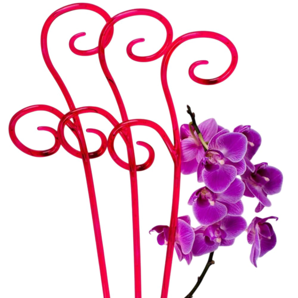 Опора для орхидей 60 см розовая