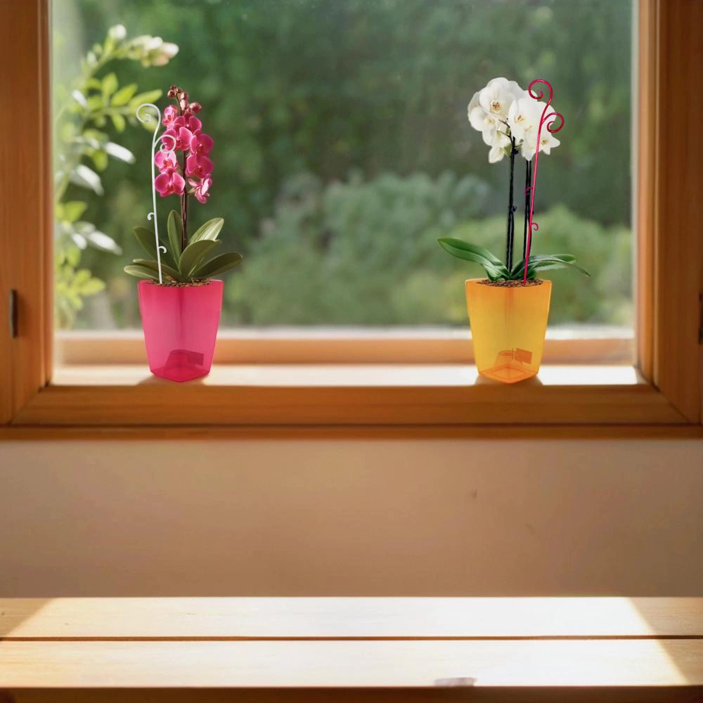 Опора для орхидей 60 см розовая