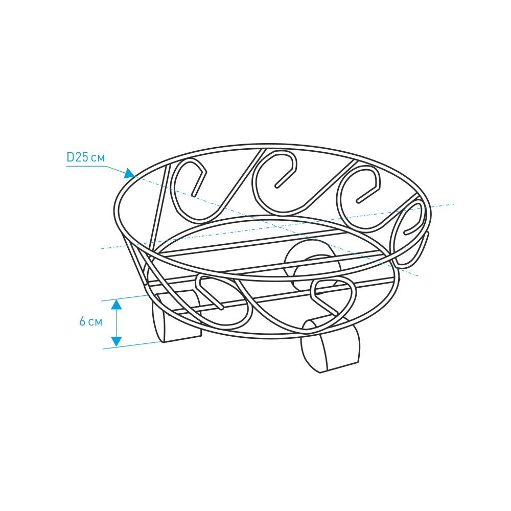 Подставка для цветов передвижная d25 см