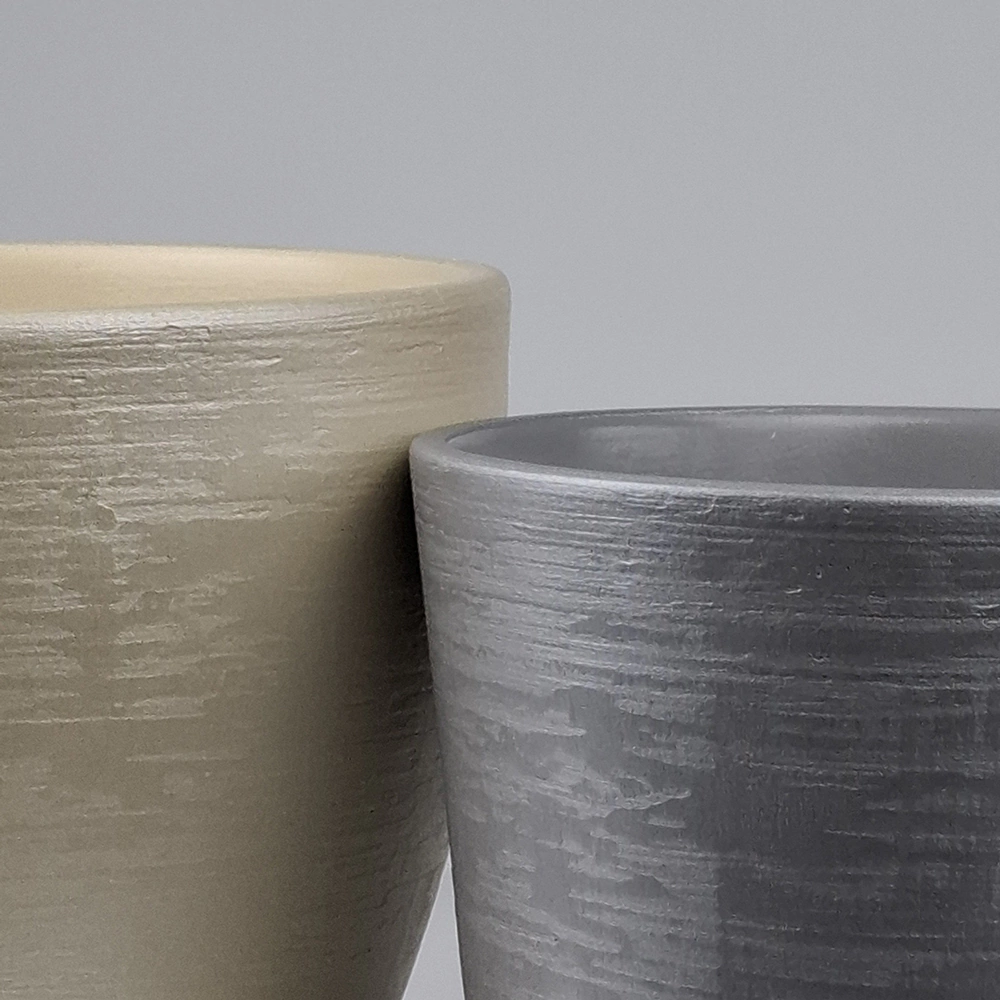 Горшок керамический Бархат конус бежевый d12 см h11 см 0,8 л