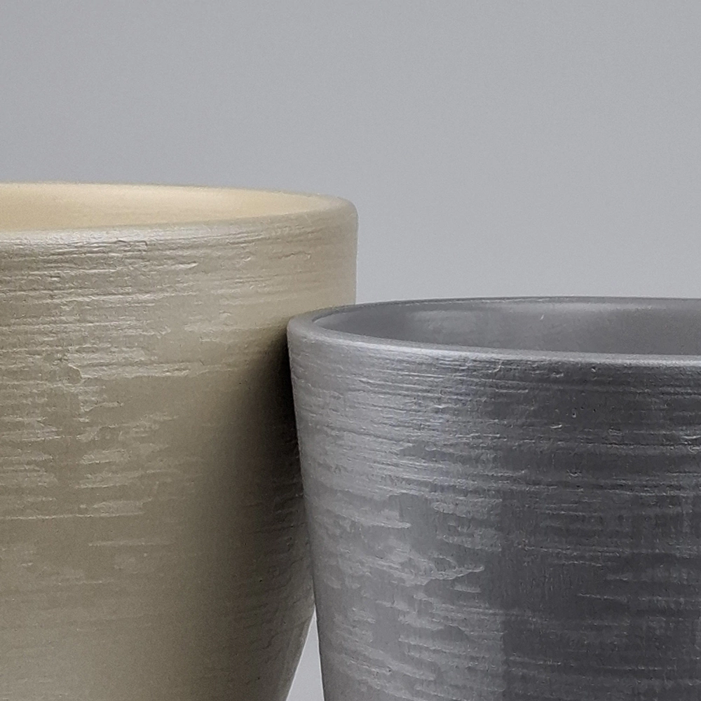 Горшок керамический Бархат конус бежевый d15 см h13,5 см 1,6 л