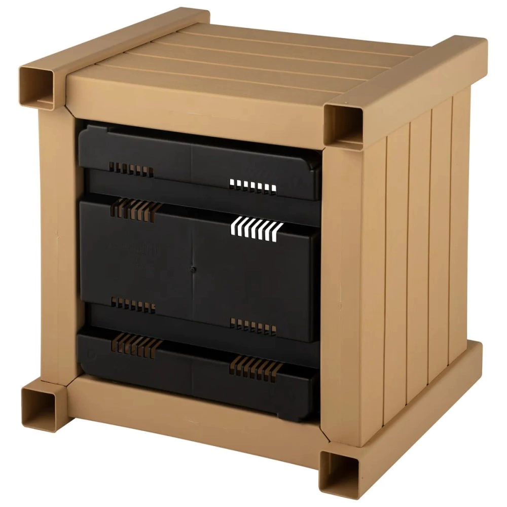 Клумба для цветов пластиковая Прованс бежевая 50х50х47 см 70 л