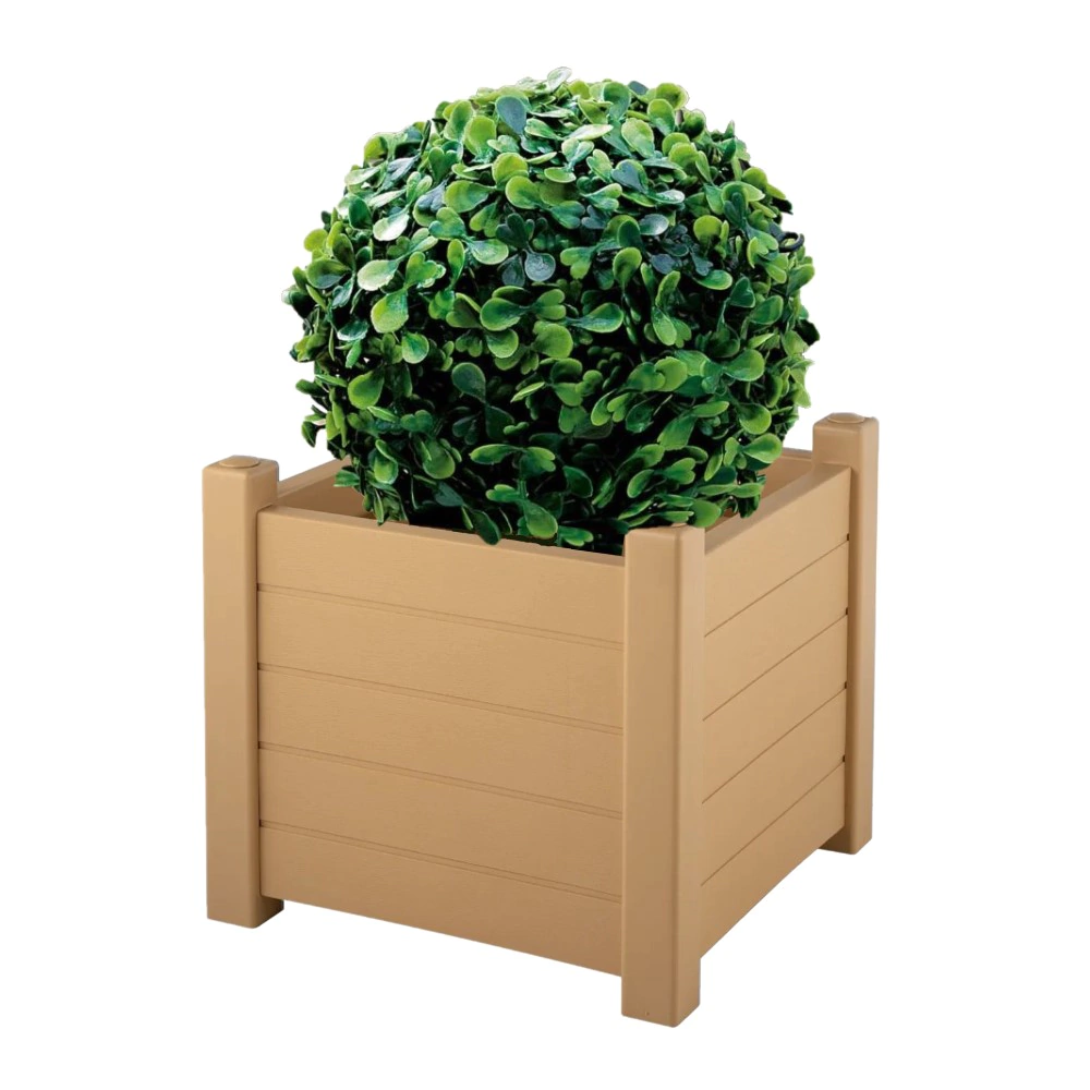 Клумба для цветов пластиковая Прованс бежевая 50х50х47 см 70 л