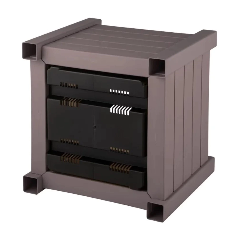 Клумба для цветов пластиковая Прованс серая 50х50х47 см 70 л