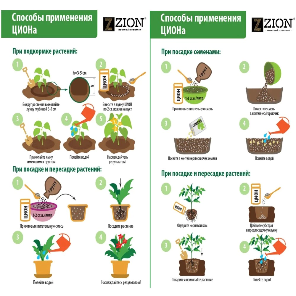 Питательная добавка для цветов ZION LIGHT 800 г