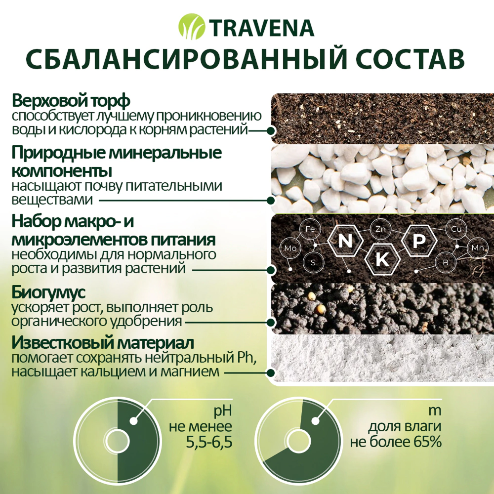 Грунт универсальный для овощей 10 л TRAVENA