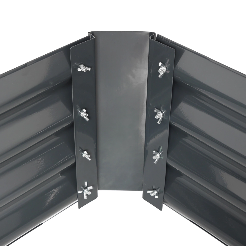 Грядка садовая 120х90х30 см металлическая графит