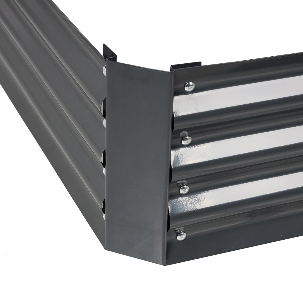 Грядка садовая 120х90х30 см металлическая графит