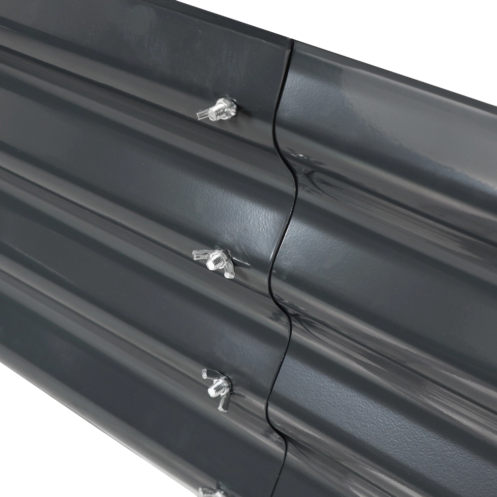 Грядка садовая 120х90х30 см металлическая графит