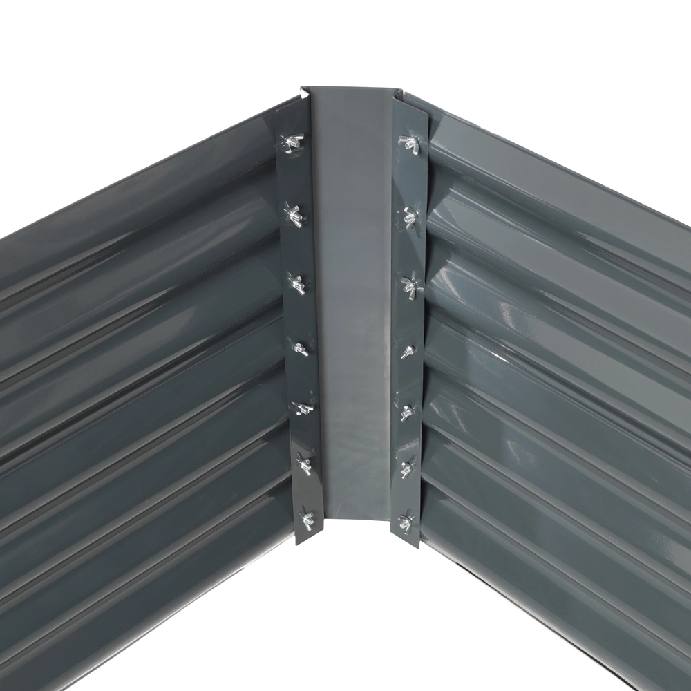 Грядка садовая 180х90х56 см высокая металлическая графит