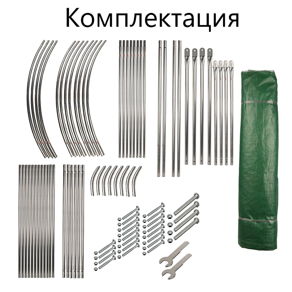 Теплица 4х3х2 м с чехлом 140 г/м2 GREENHOUSE
