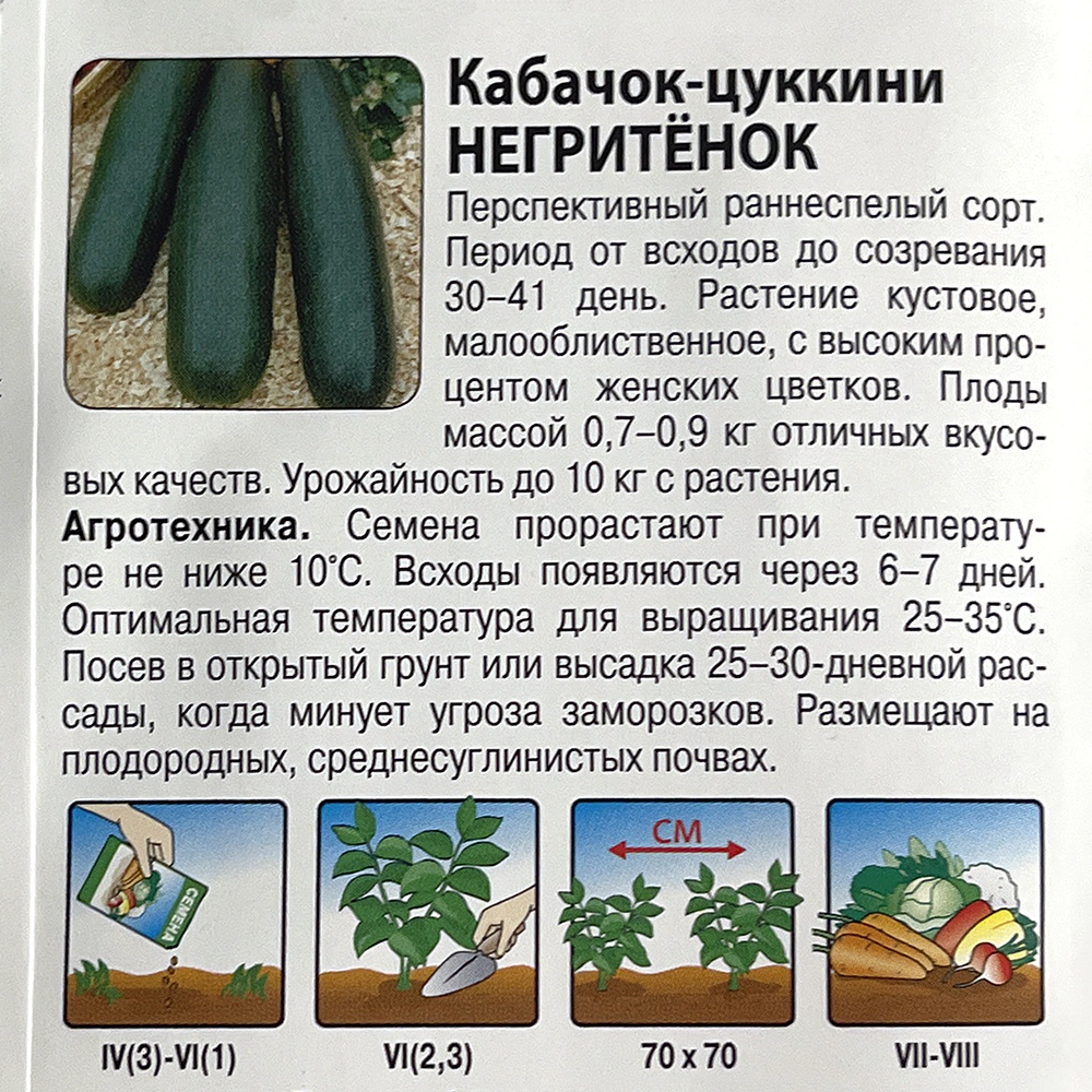 Кабачок цукини Негритенок