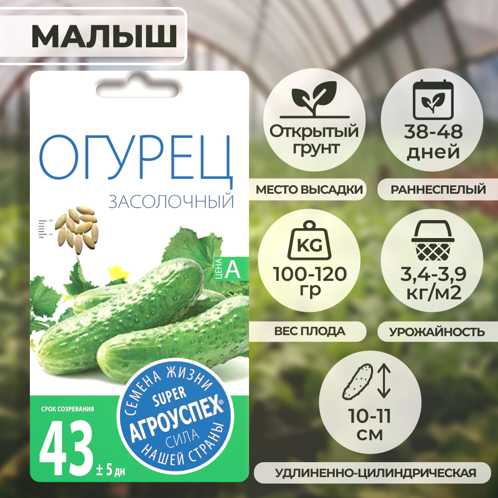 Огурец Засолочный раннеспелый 0,3 г