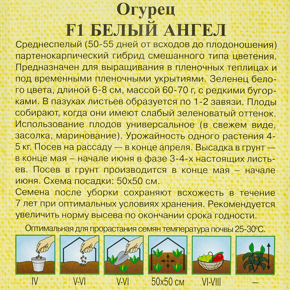 Огурец Белый ангел F1 10 шт корнишон Гавриш