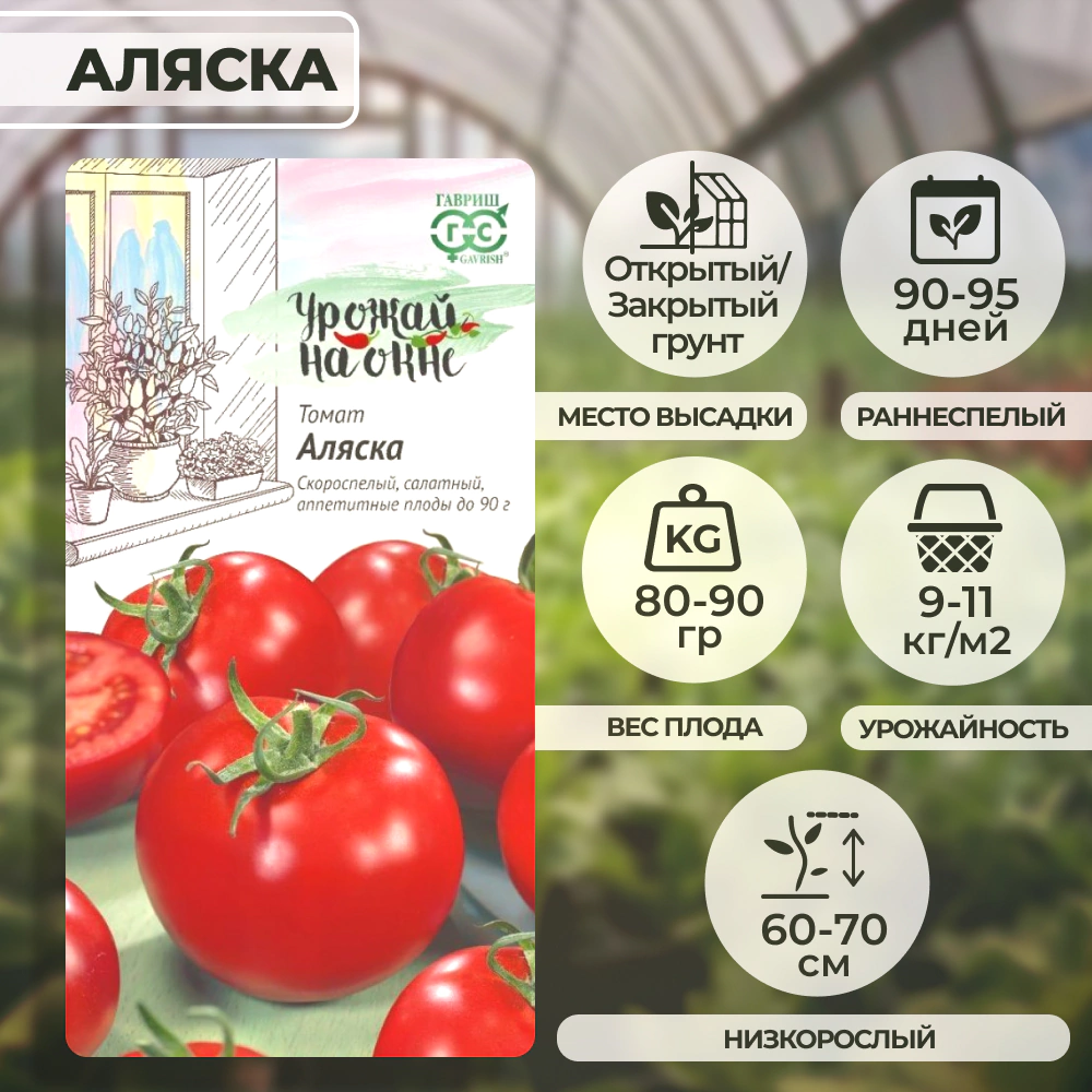 Томат Аляска 0,05 г Урожай на окне Н10