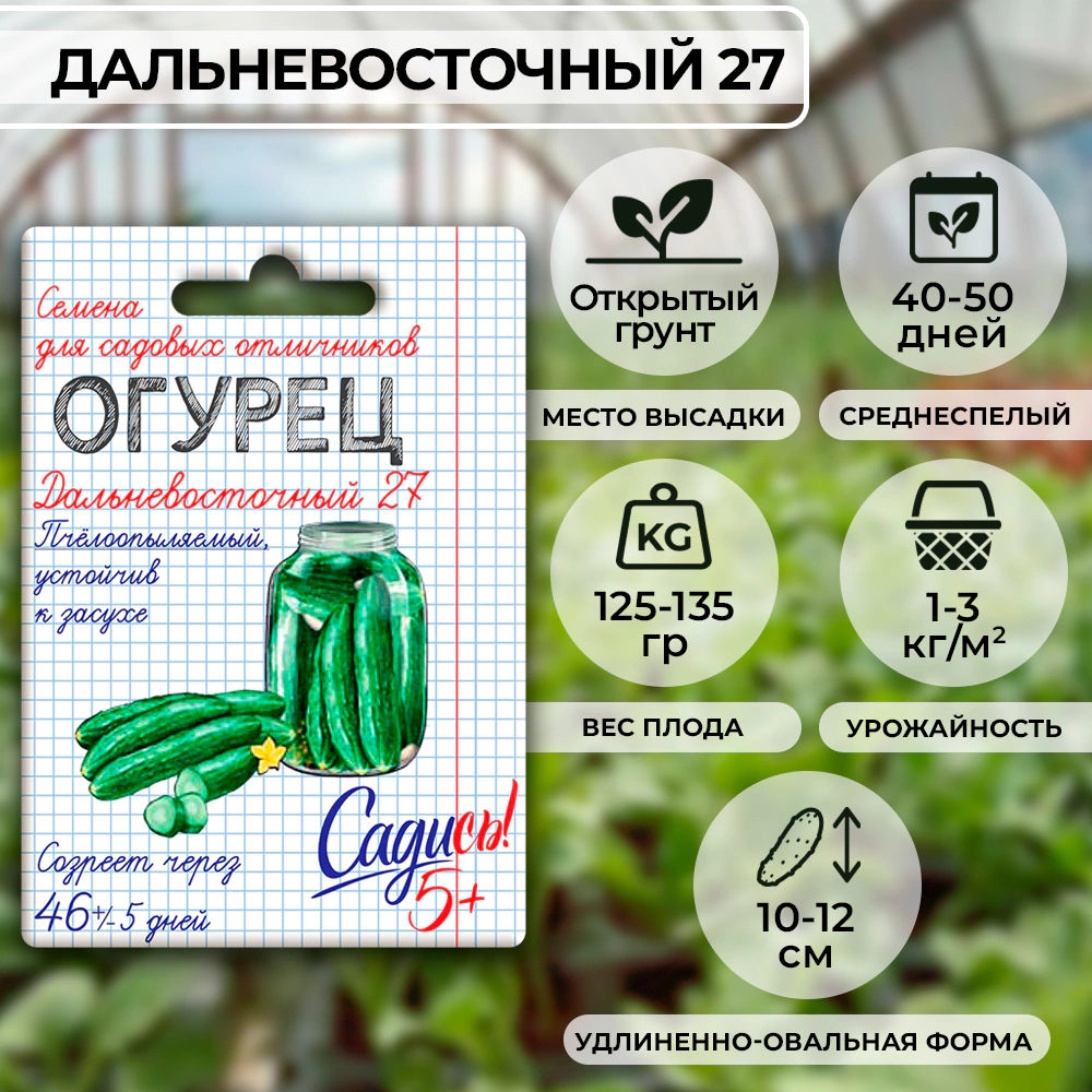 Огурец Дальневосточный 27, 0,3 г