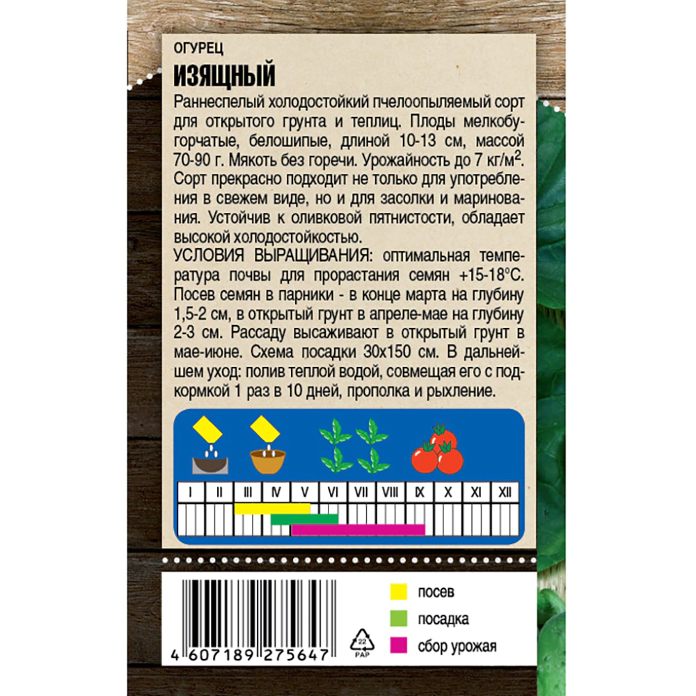 Огурец Изящный 0,3 г