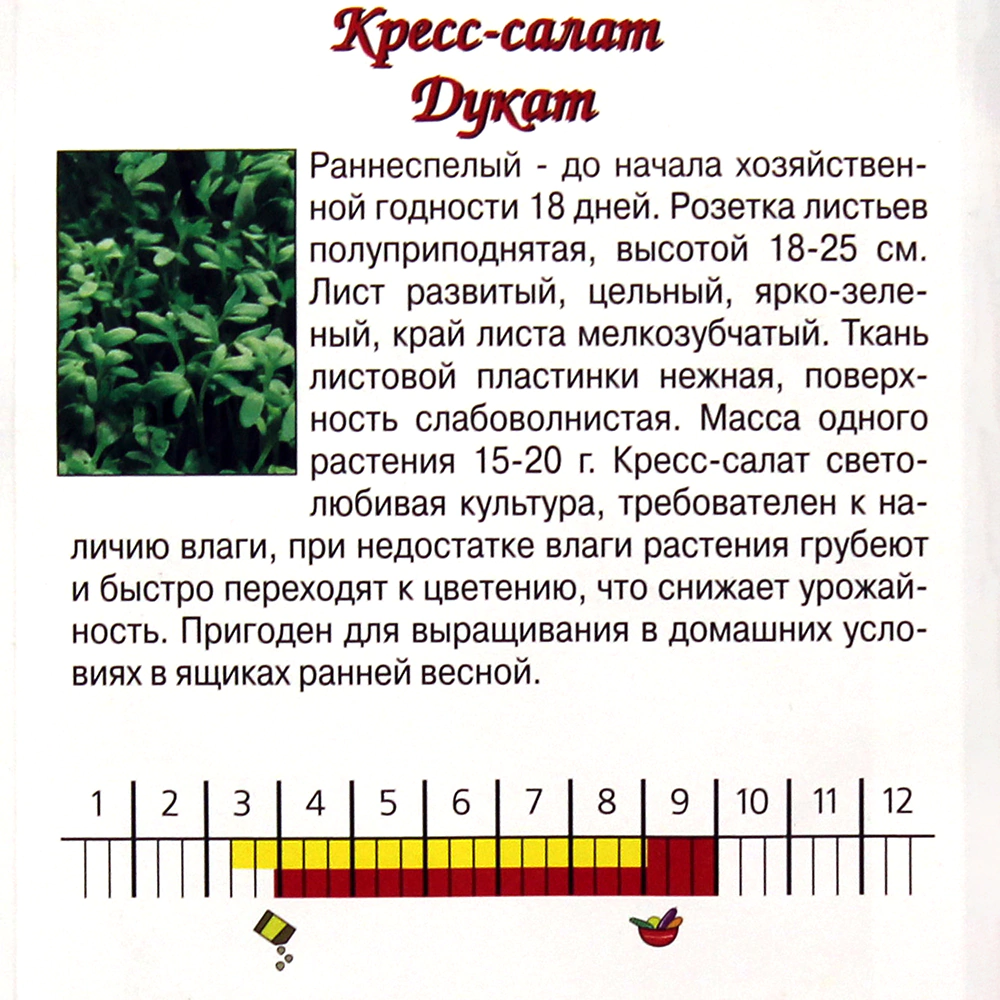 Кресс-салат Дукат 1 г Агрони