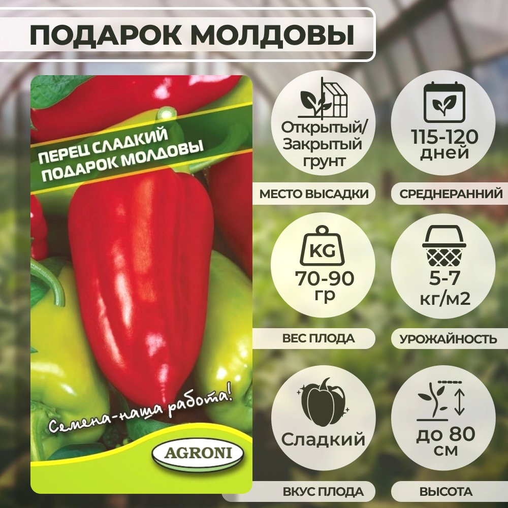 Перец сладкий Подарок Молдовы 0,3 г