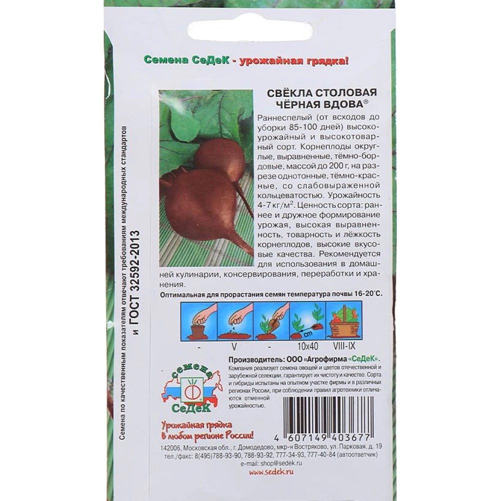 Свекла Черная вдова 3 г