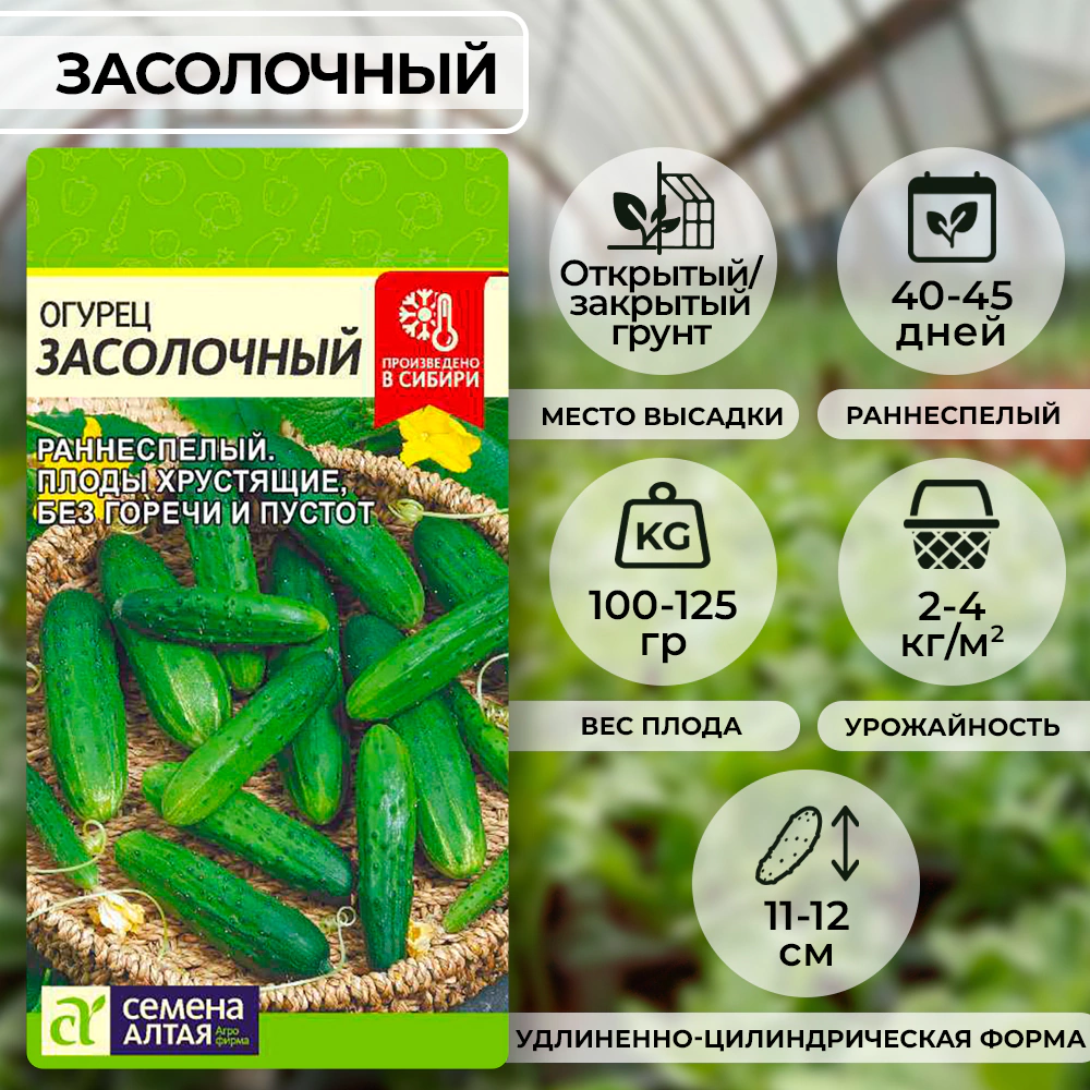 Огурец Засолочный 0,3 г Семена Алтая