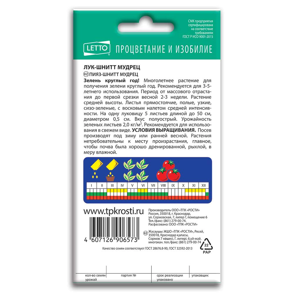 Лук шнитт Мудрец 0,5 г Агроуспех