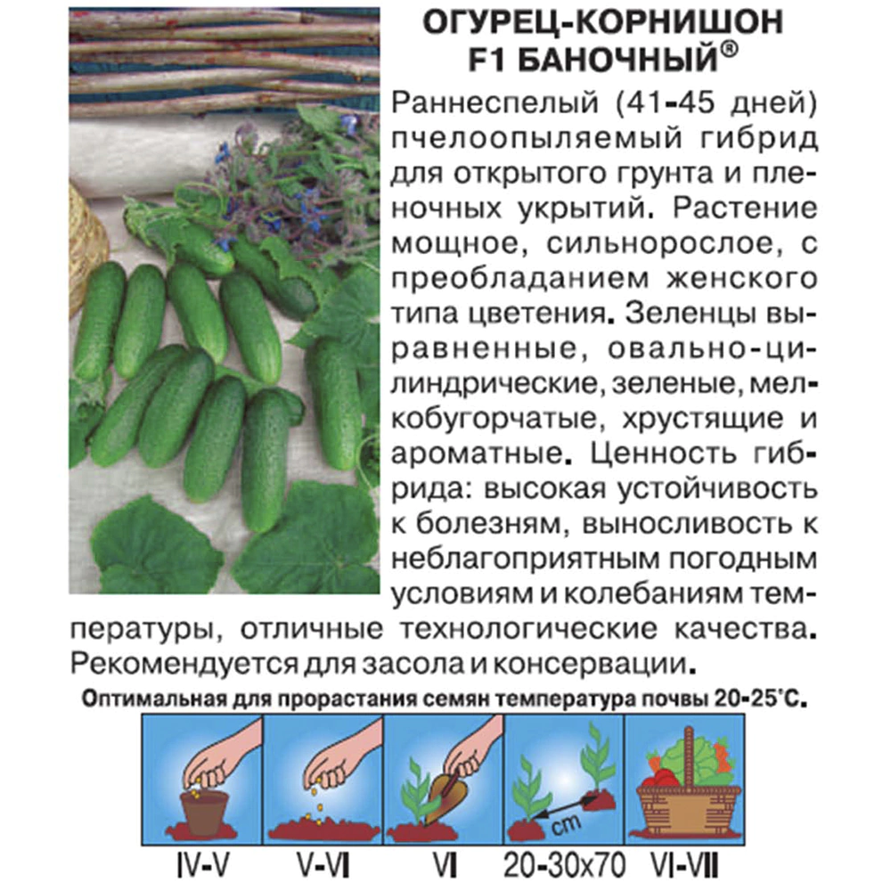 Огурец Баночный F1, 0,3 г