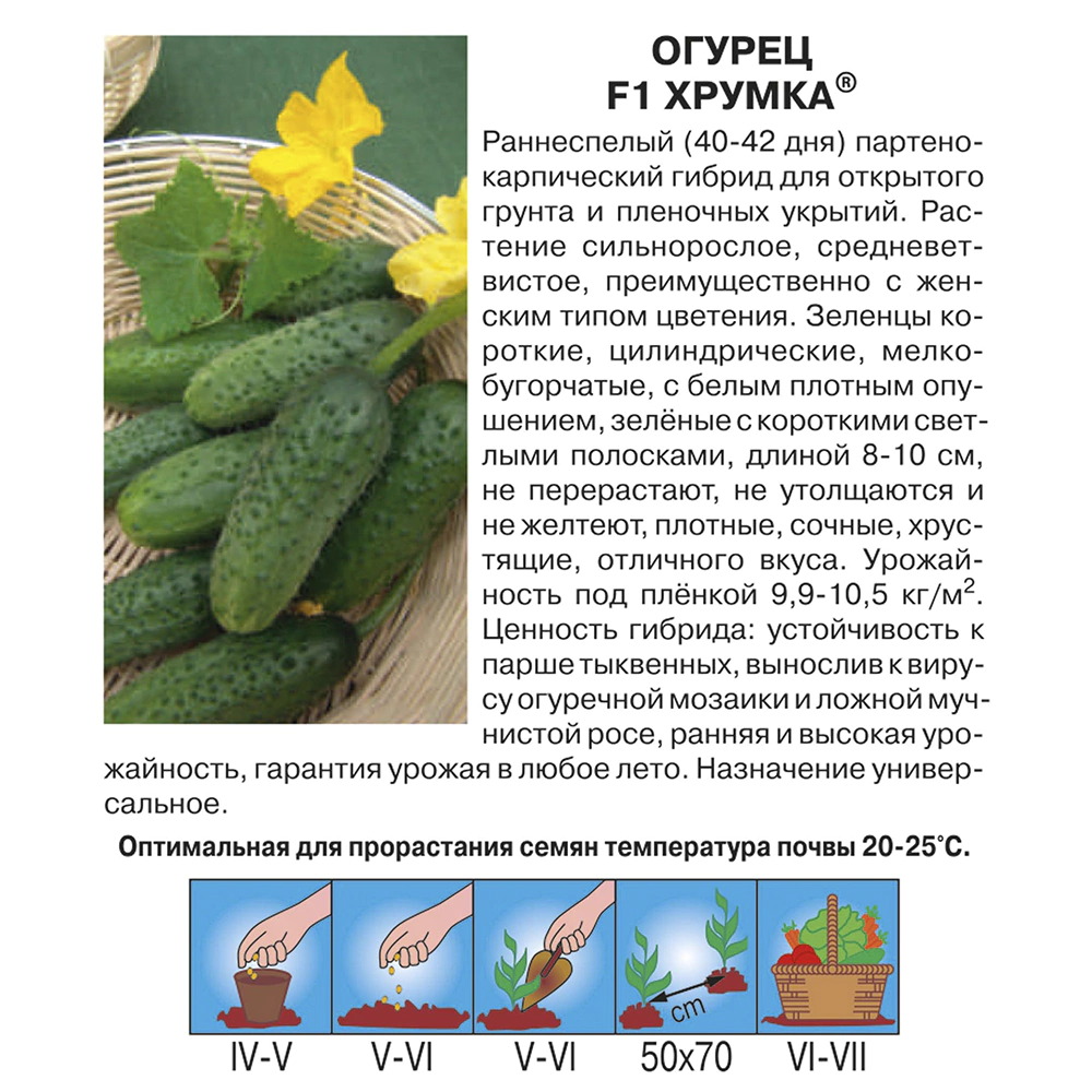 Огурец Хрумка F1, 0,3 г