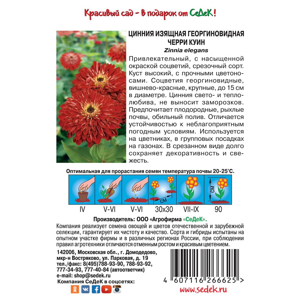 Цинния Черри Куин 0,5 г