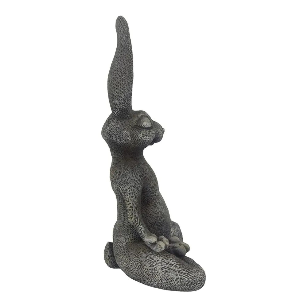 Садовая фигура Зайка ДЗЕН серебро 44х24х18 см