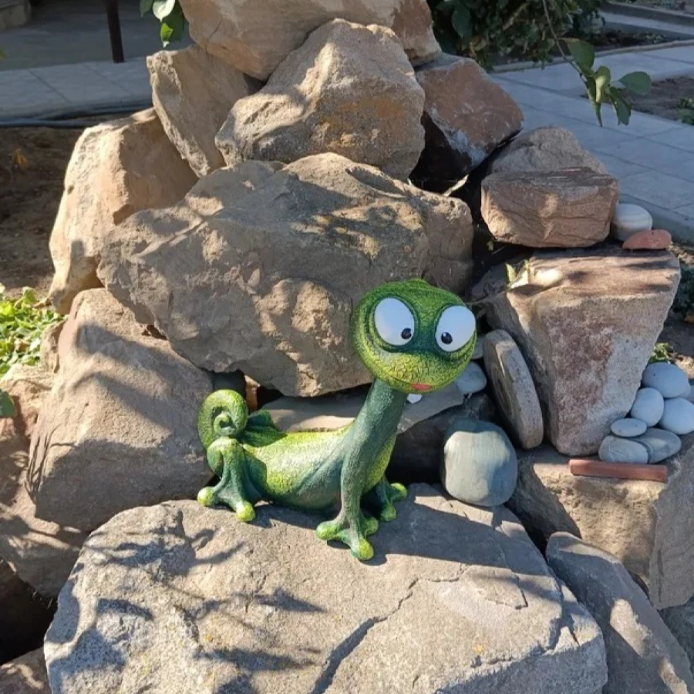 Садовая фигура Ящерка Кузятница 30х24х20 см