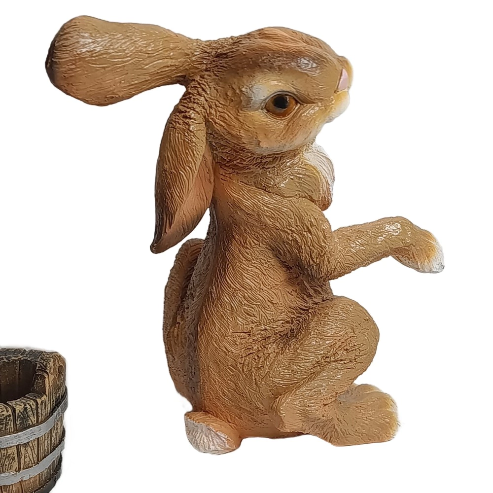 Садовая фигура Заяц с коромыслом 35х38х26 см