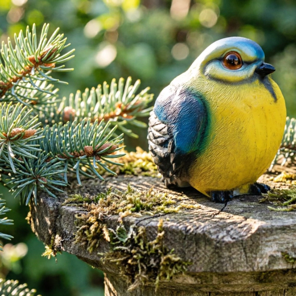 Садовая фигура Синица маленькая h16 см d18 см