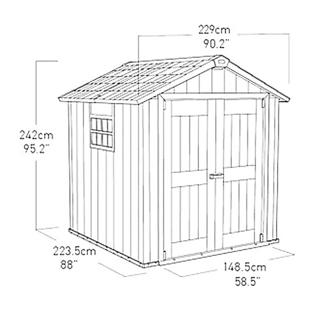Домик хозяйственный Keter OAKLAND 757 229x223,5x242 см
