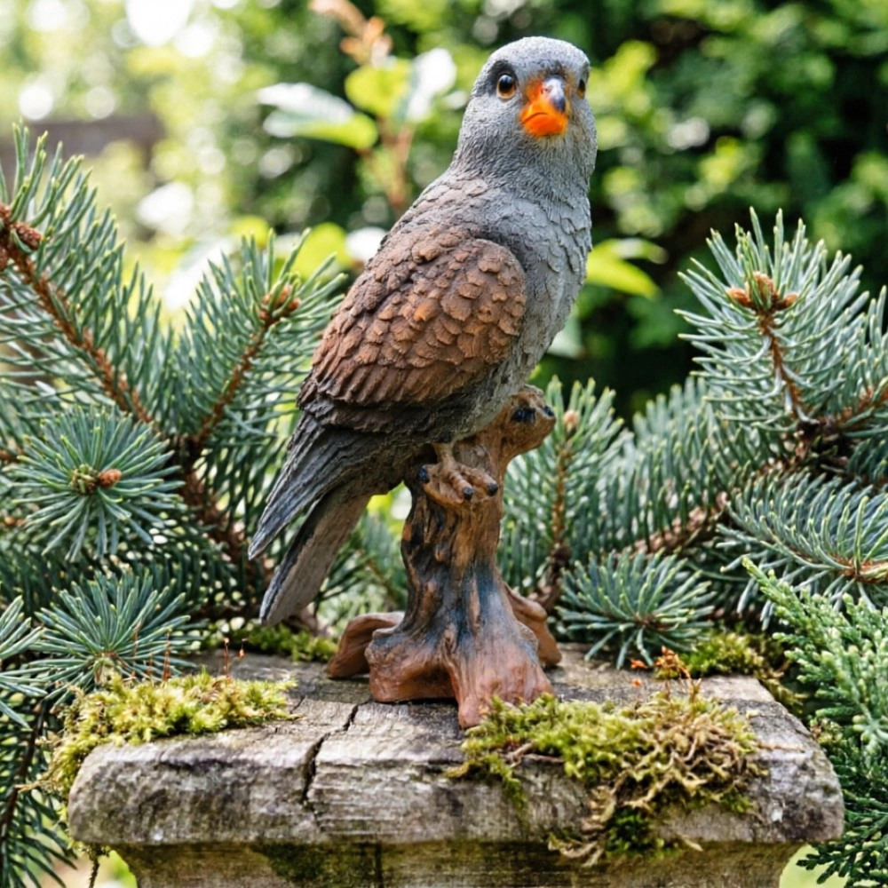 Садовая фигура Птенец на коряге 22х10х13 см