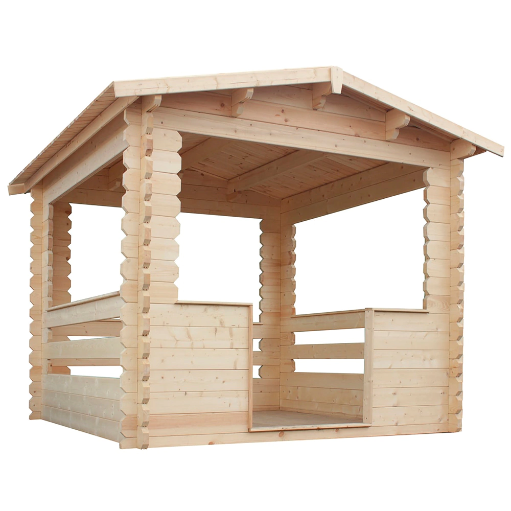Беседка садовая модульная из бруса 2,5х2,5х2,5 м без кровли и пола