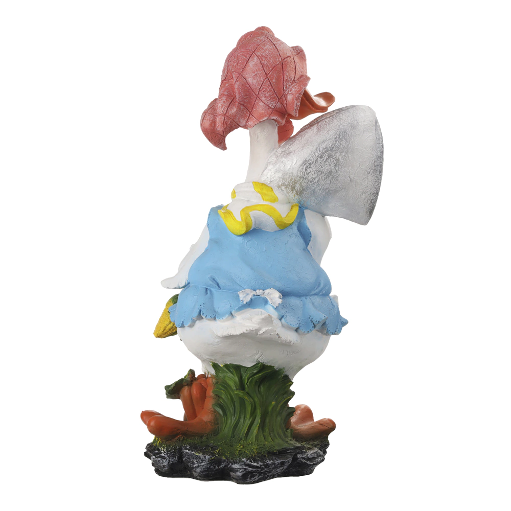 Садовая фигура Утка с лопатой "Моя фазенда" 40х33х69 см