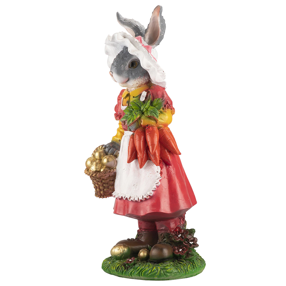Садовая фигура Зайчиха с корзинкой 53х21х19 см