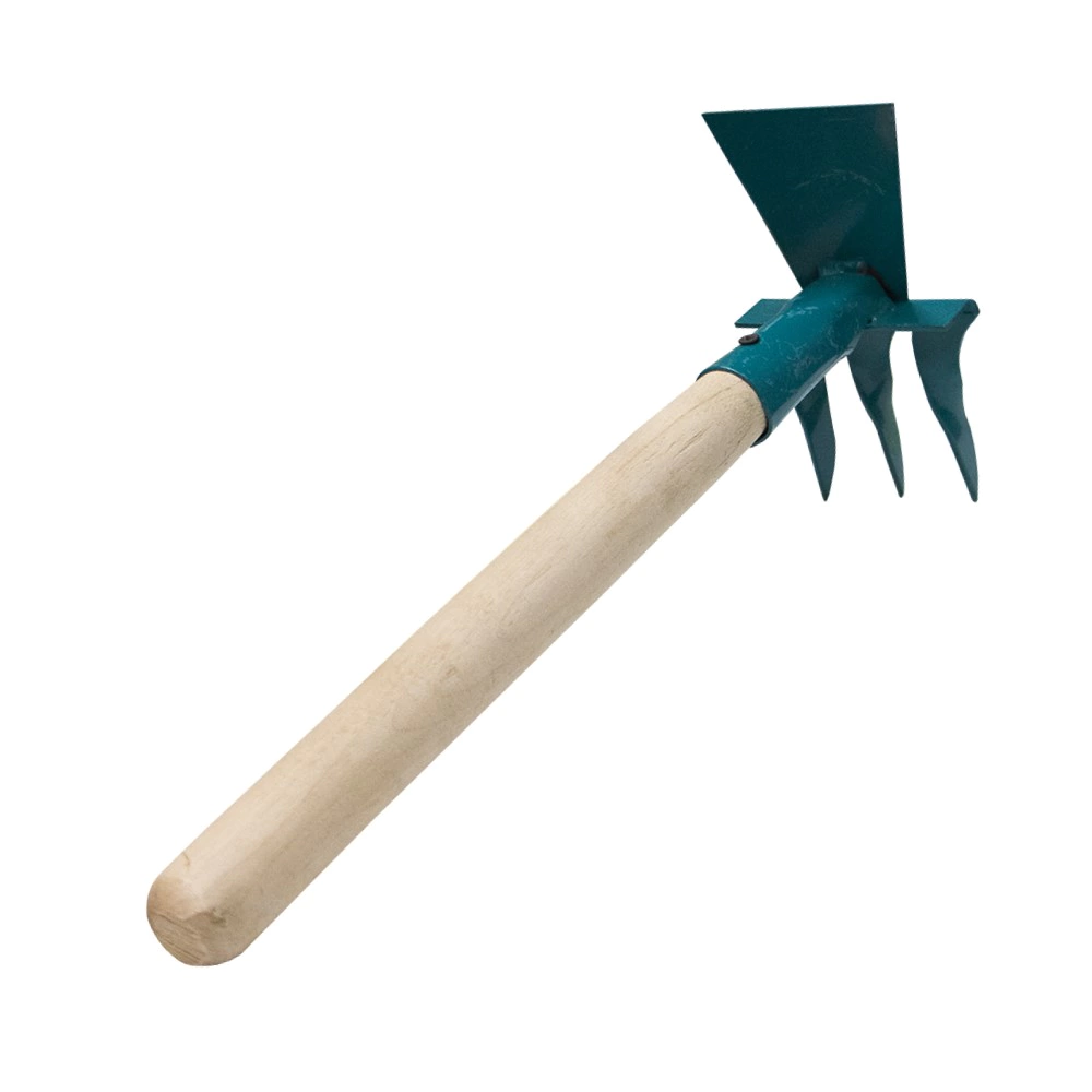 Мотыжка комбинированная ручная c деревянной рукояткой