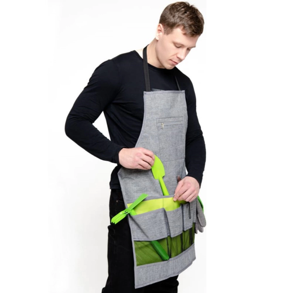 Садовый фартук с большим нагрудным карманом