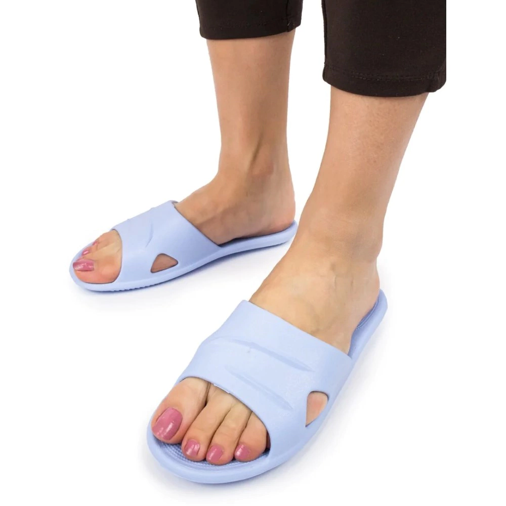 Пантолеты пляжные ЭВА женские размер 40 микс голубые