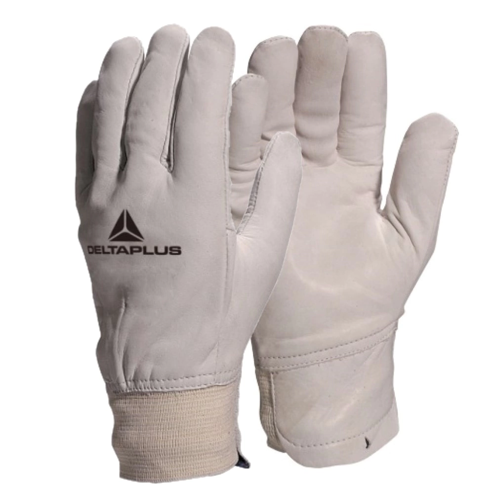 Перчатки садовые размер 10 (XL) кожаные бежевые Delta Plus