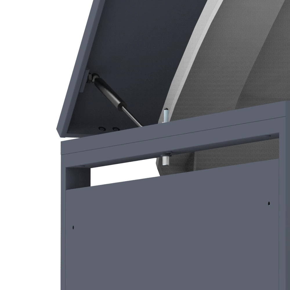 Ящик декоративный 68х80х116 см для мусорных баков, цвет антрацит и дерево VERANA