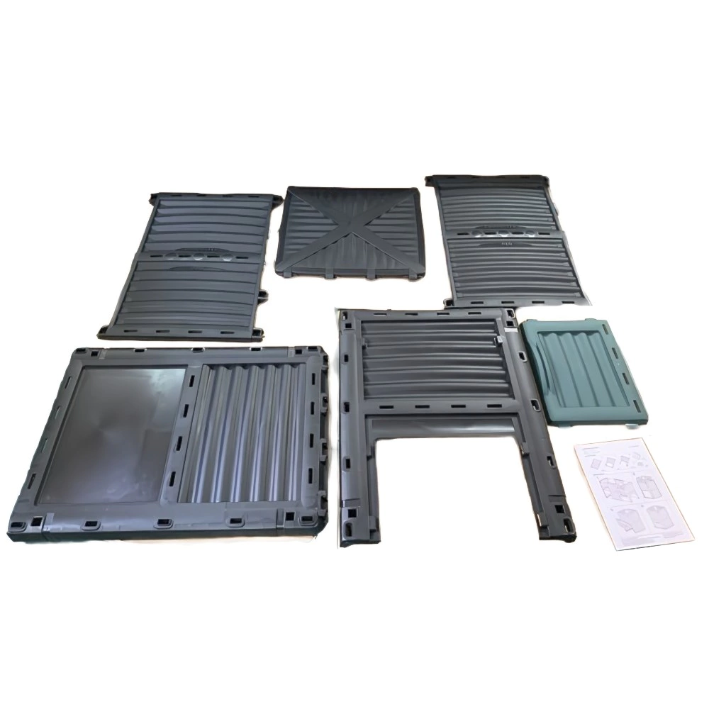 Компостер садовый на 300 л 61х61х83 см с крышкой черный