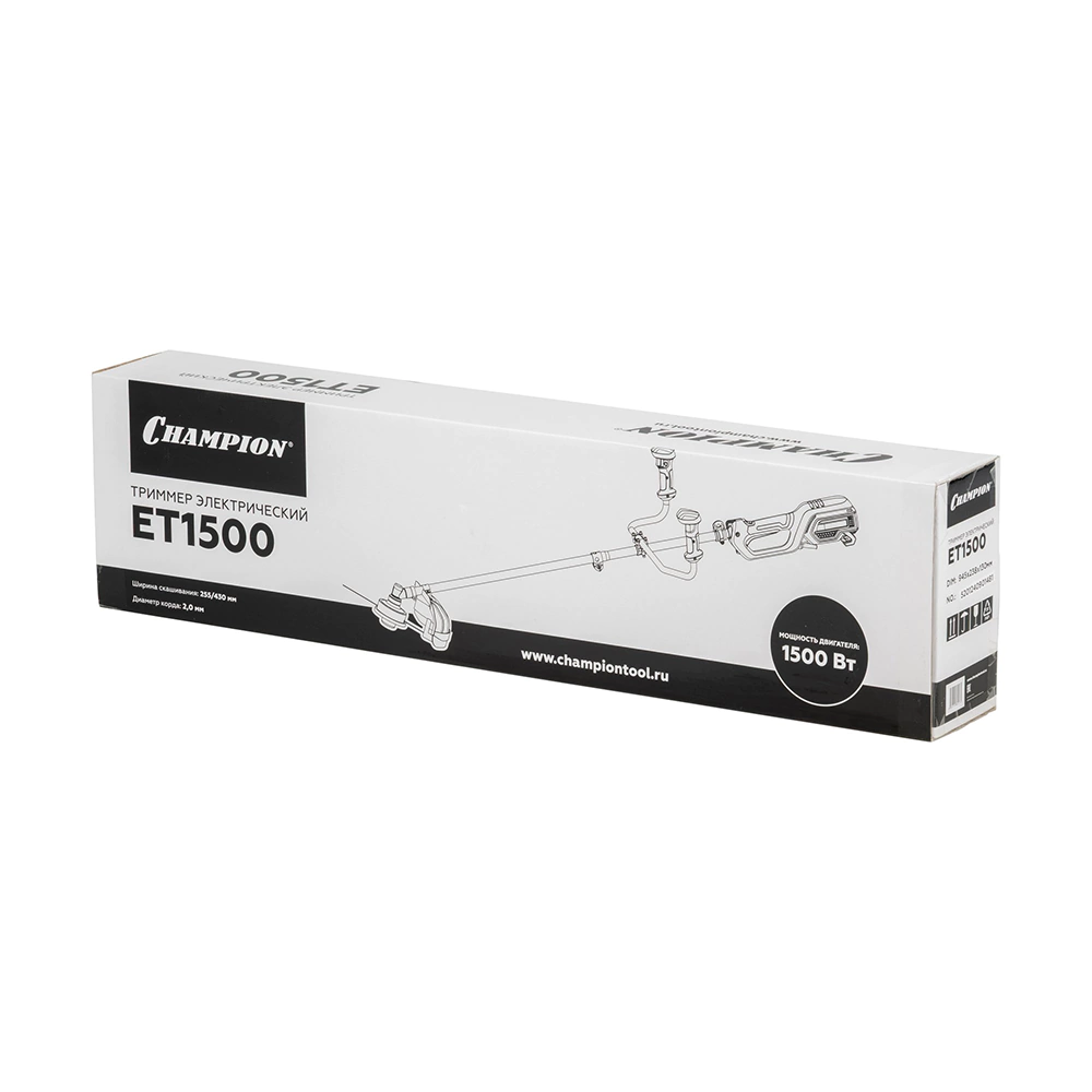 Триммер электрический 1500 Вт захват 43/25 см CHAMPION ET1500