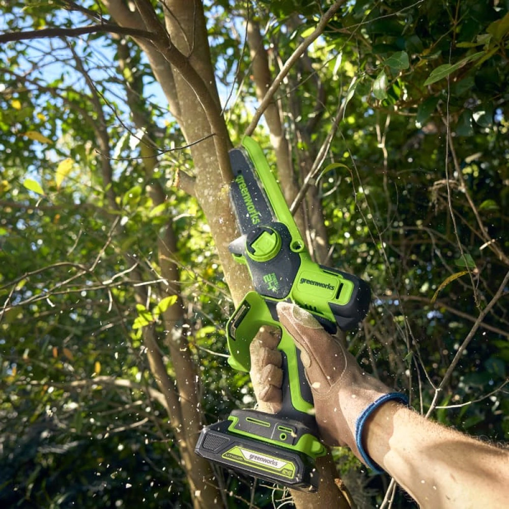 Пила аккумуляторная Greenworks GD24CS15 24 В без АКБ и ЗУ 6"(15 см)
