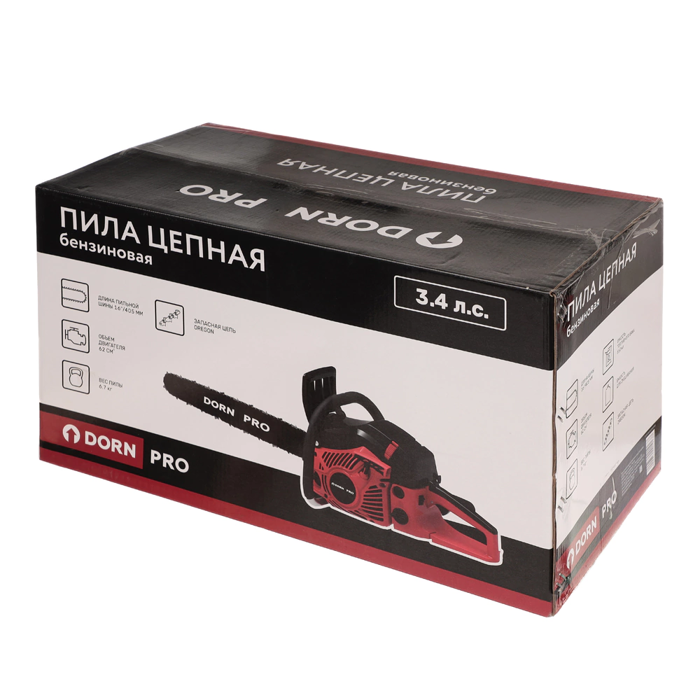 Бензопила DORN PRO TT-CS6150, 3,4 л.с. шина 16" (40 см)