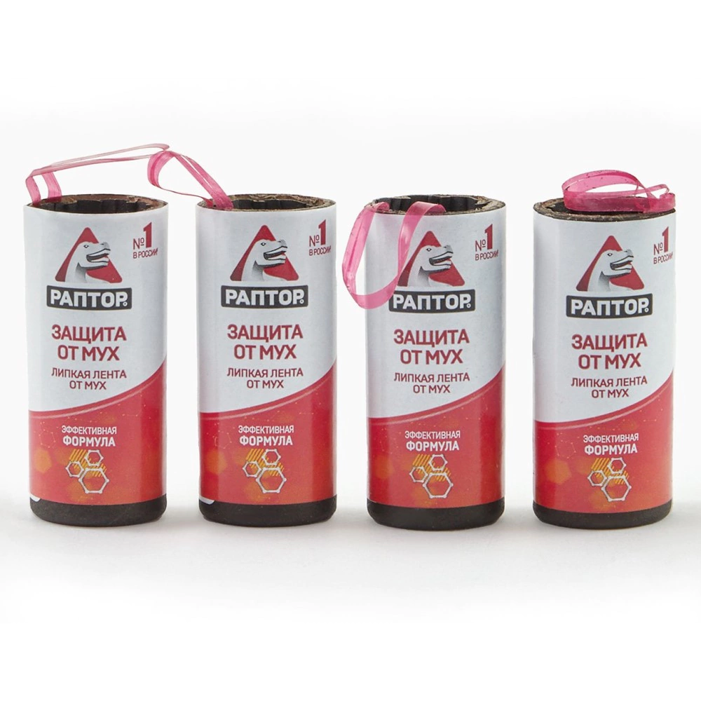 Липкая лента от мух РАПТОР 4 шт