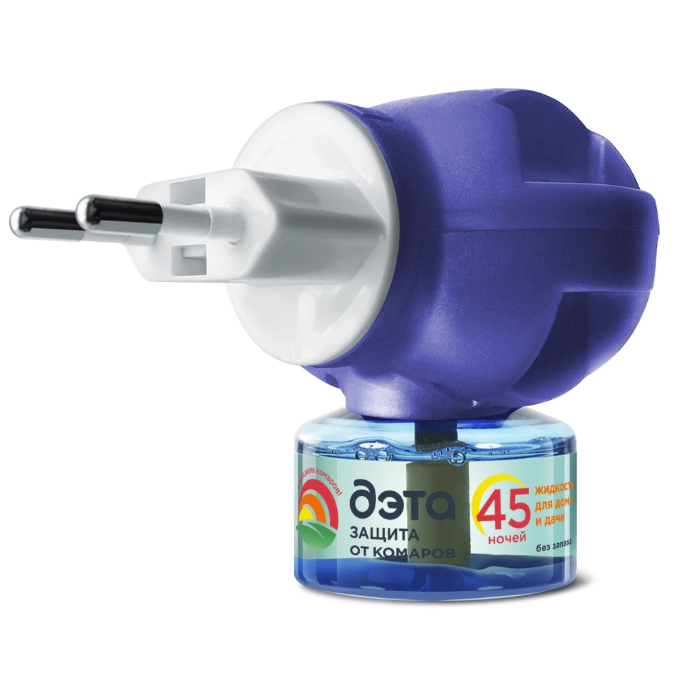 Комплект прибор универсальный и жидкость от комаров 45 ночей 30 мл ДЭТА