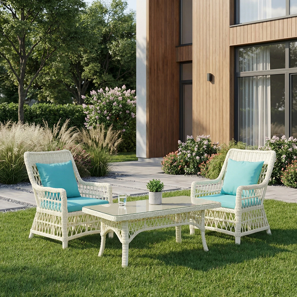 Кресло садовое из техноротанга AIKO Legend 95x68x65 см белое